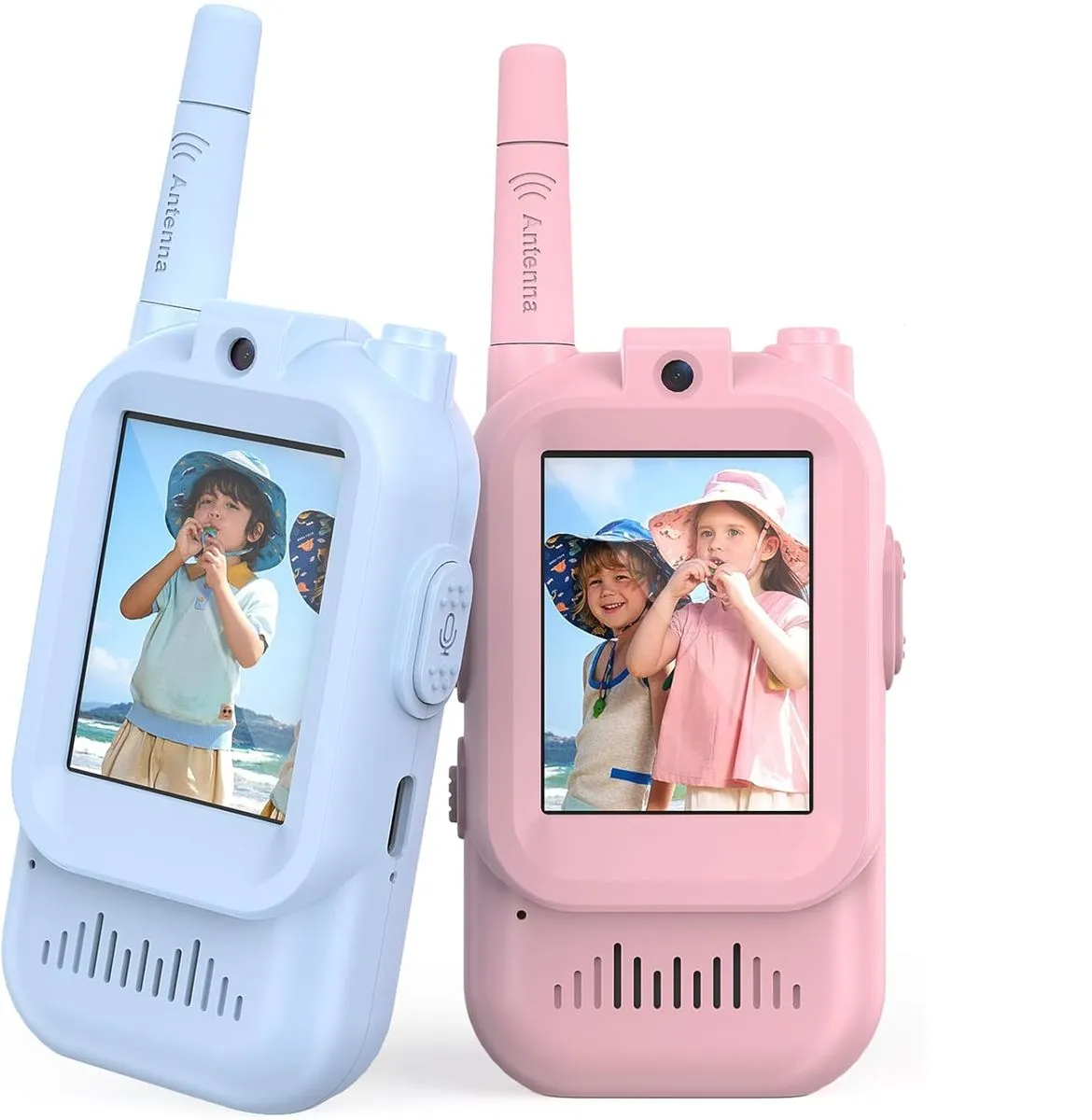 2 Pack Kids Video Walkie Talkies Long Range Pink Blue
