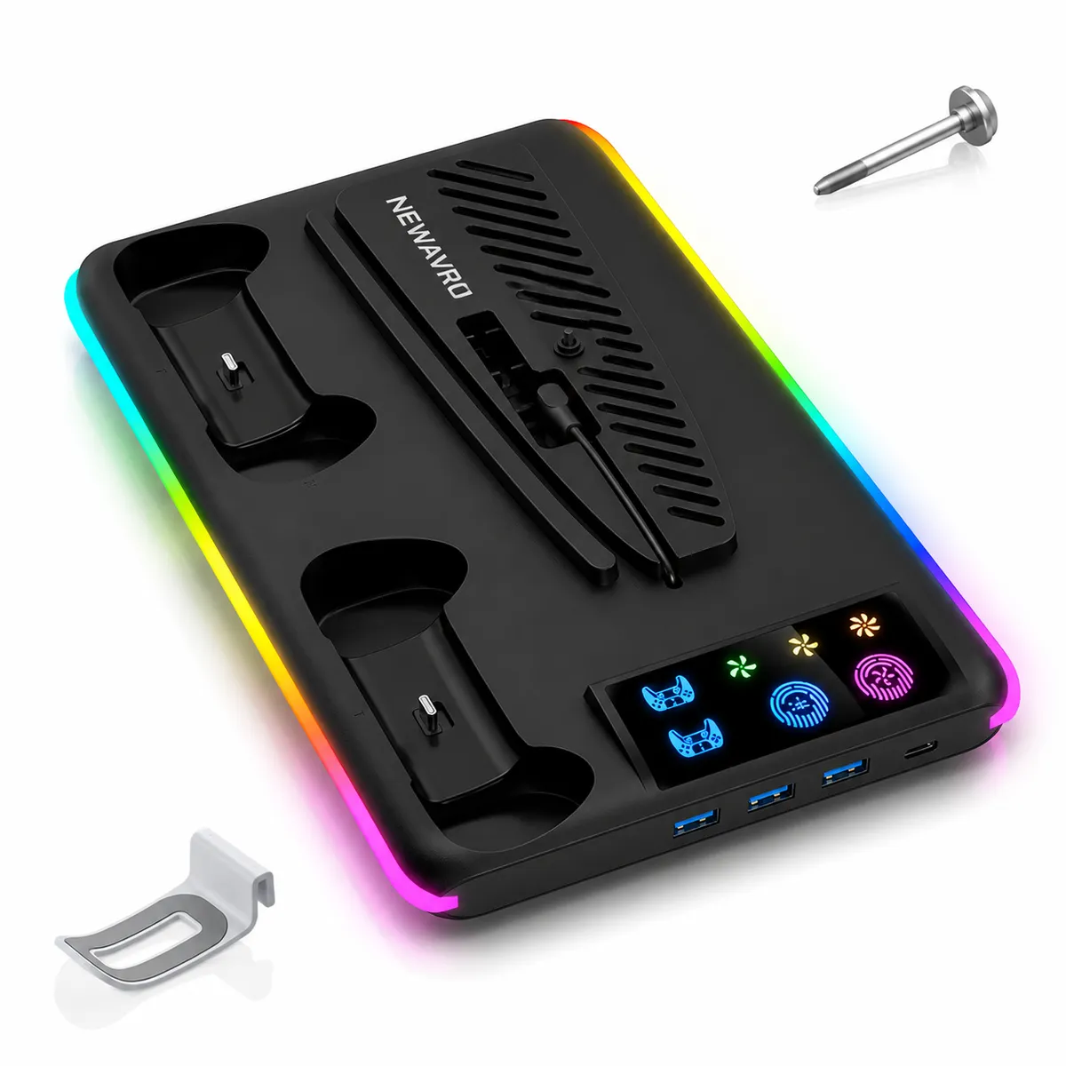 Newavro Dual Controller Charging Dock & Cooling Station COmpatible with PS5