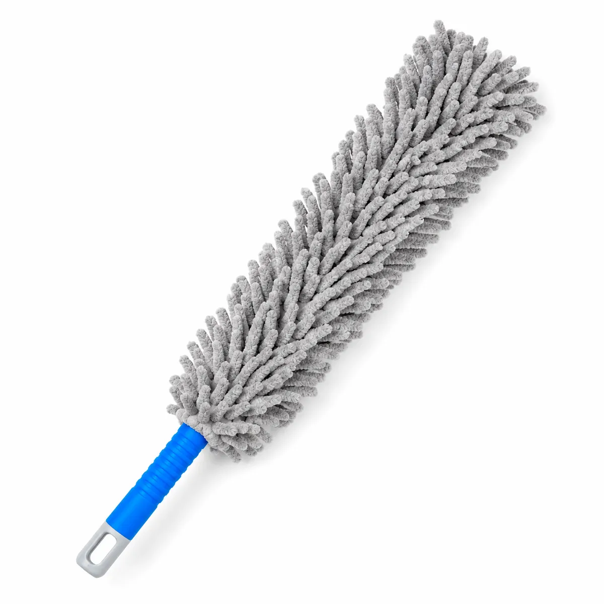 Microfibre Chenille Head Duster with Blue Handle Reusable - 56x6cm