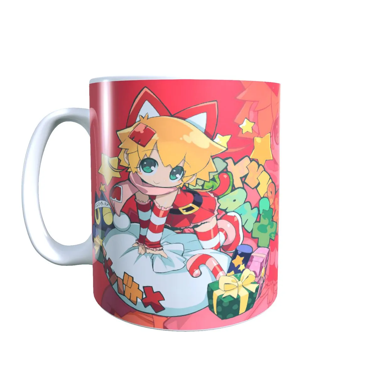 Cute Face Anime Girl - Anime Waifu Christmas Coffee Mug