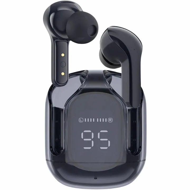 Wireless In-Ear Earphones, Audio, Wireless, Digital LED Display - Black