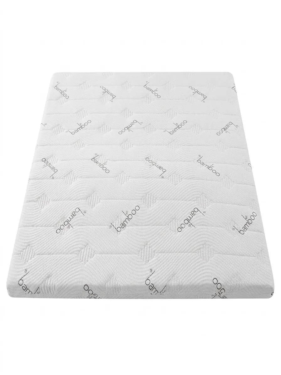 High-Density Foam Double Dreamy Comfort Bamboo Quilted Mattress Topper