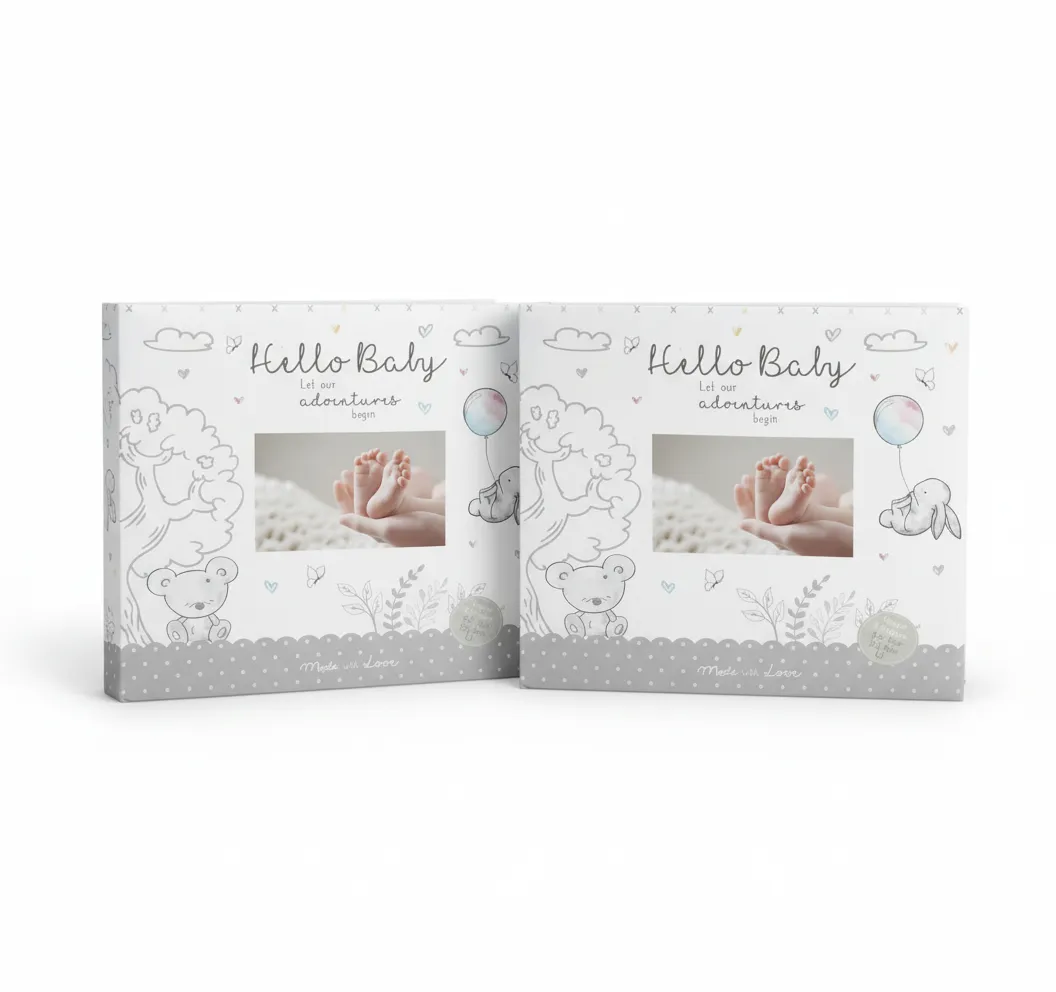 Hello Baby Photo Album 200 Photo Capacity with Memo Space - 2 Pack