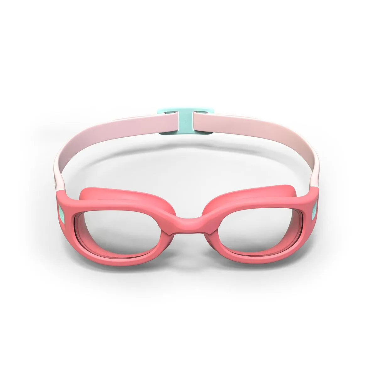Nabaiji Kids Comfort Swimming Goggles - Clear Lens - Soft - Pink Turquoise - Pink Turquoise