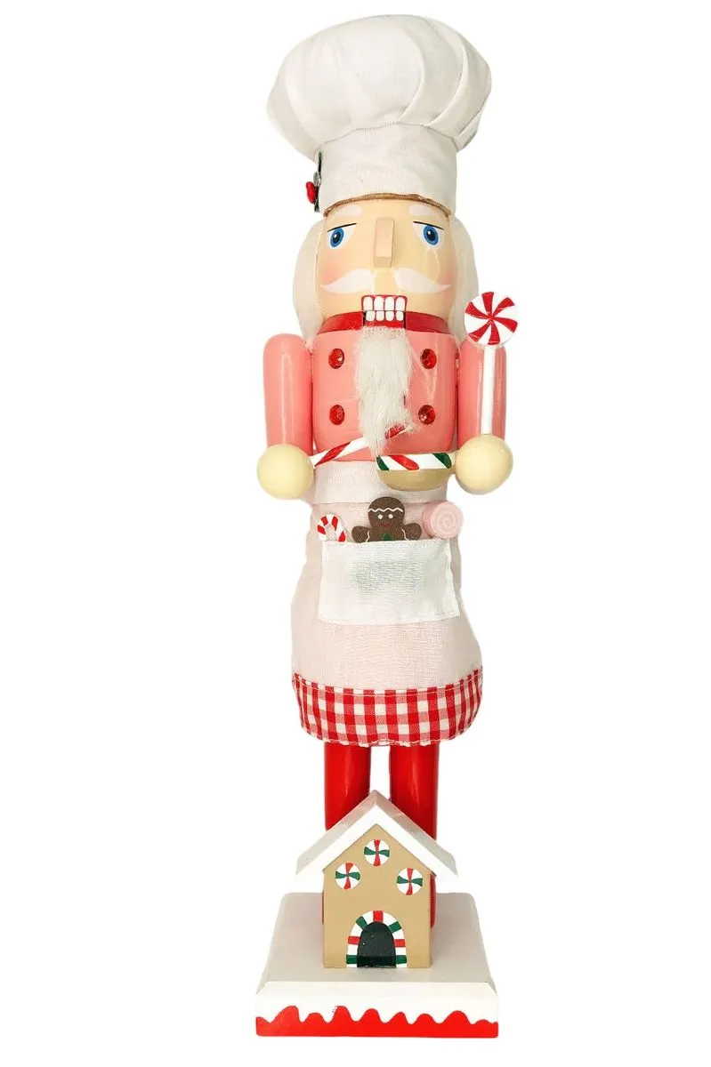 38cm Nutcracker Baker With Candy Cane