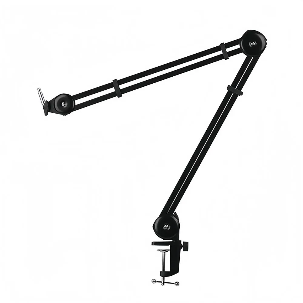 Heavy Duty Foldable Mic Boom Arm,Adjustable Arm for Broadcasting and Gaming - Black