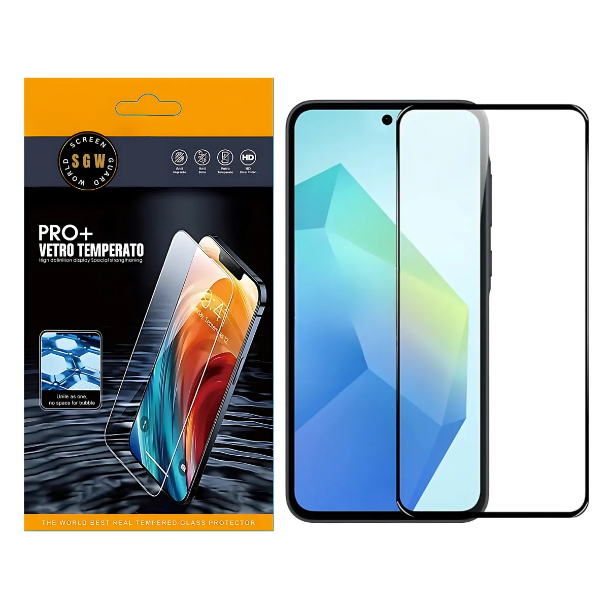 9D Temper Glass Screen Protector compatible with Samsung Galaxy A26/A36/A56 - A56