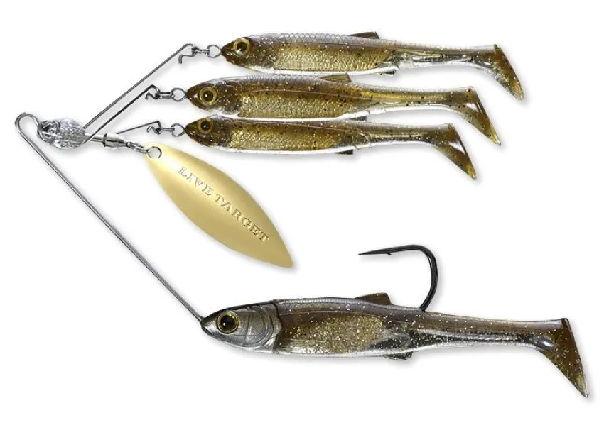 LIVETARGET- Baitball Spinner Rig 3/8oz - DARK AMBER GOLD
