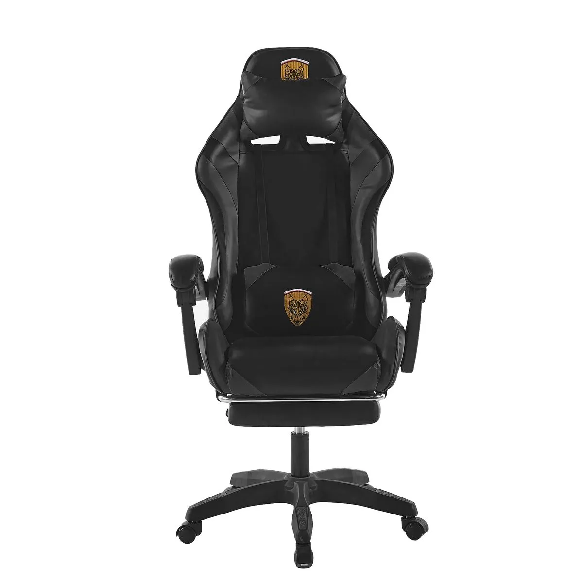 BIG Gaming Chair Footrest Gamer Chair Computer Office Chair - Black