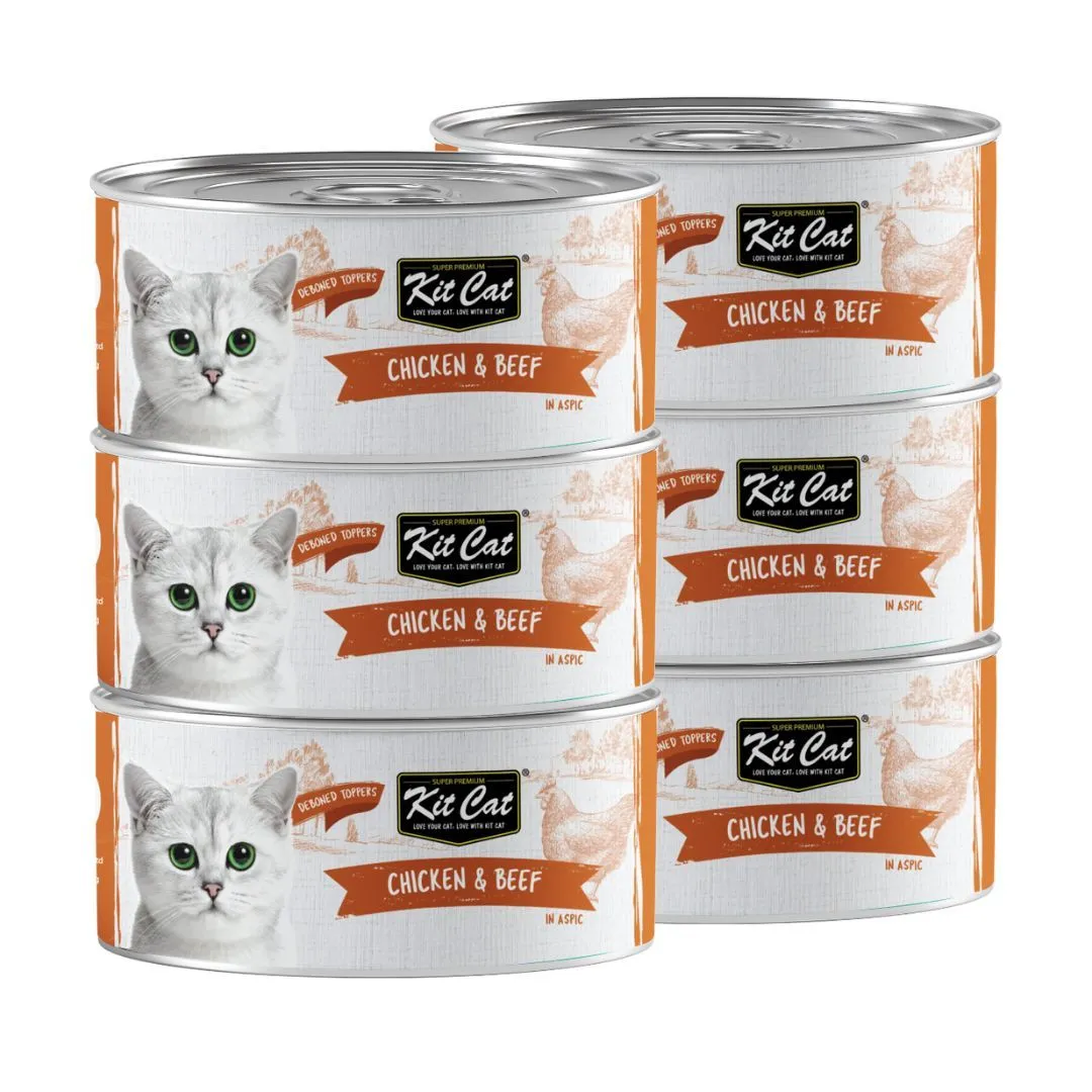 Kit Cat - Deboned Chicken & Beef Aspic (6 x 80g)