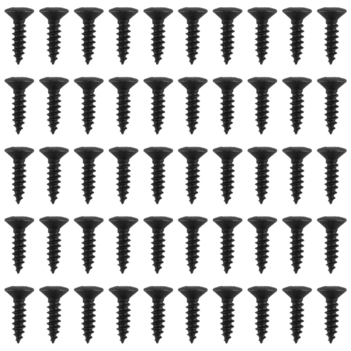 50pcs Pickguard Screws 3MM for Fender Strat Style Guitar(black)