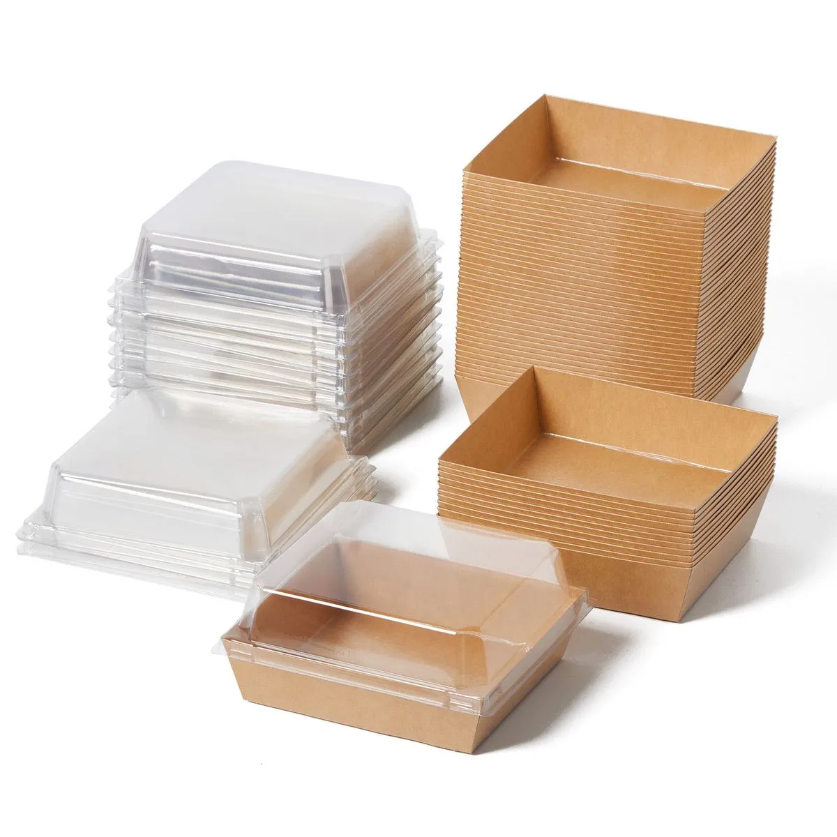 Chenshia 50Pc Disposable Food Storage Meal Prep Containers Takeaway Box