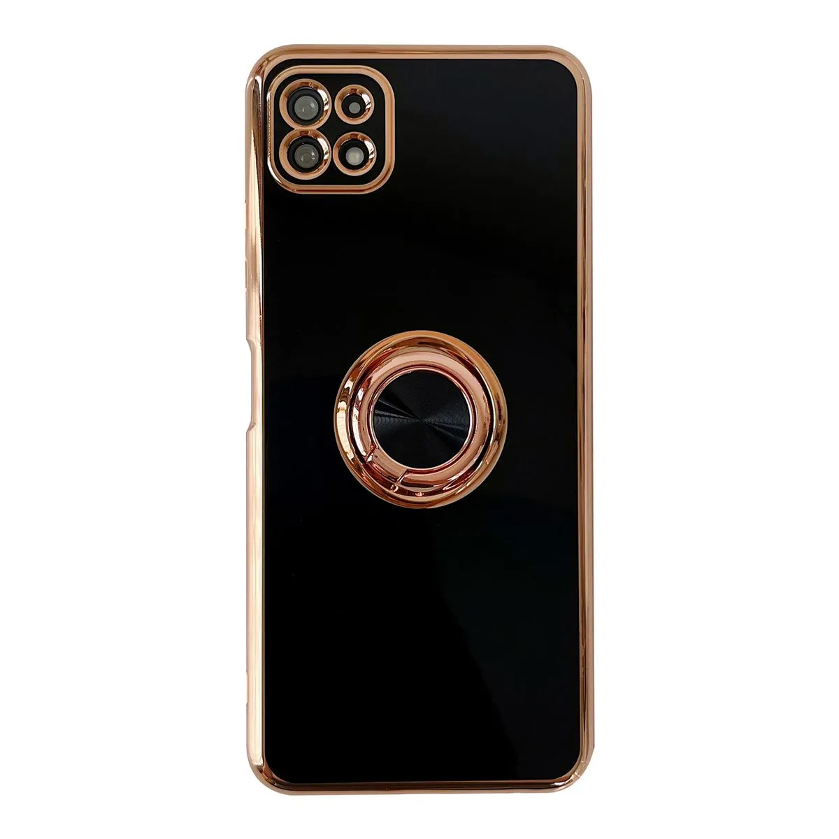 Classic Electroplated Design Phone Cover for Samsung A22 5G - Black