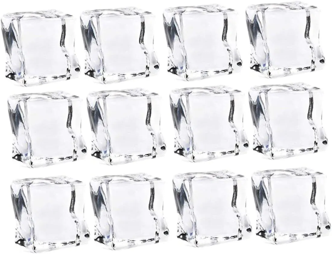 Realistic Reusable Acrylic Fake Ice Cubes