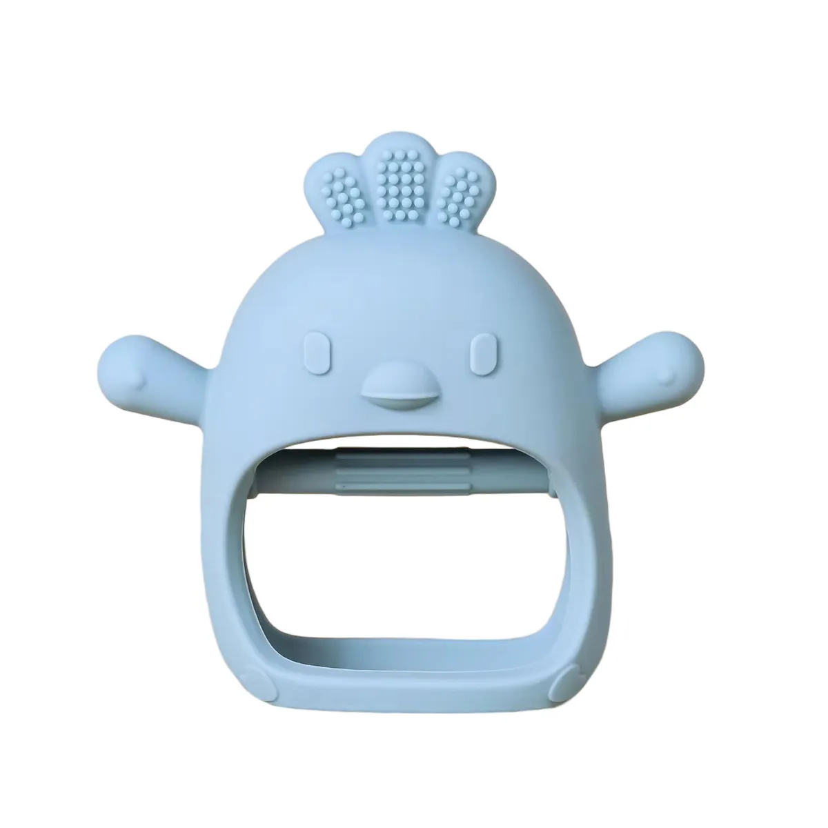 Baby Teether Chick Gloves Teether Silicone Anti-eating Hand Molar Stick - Blue