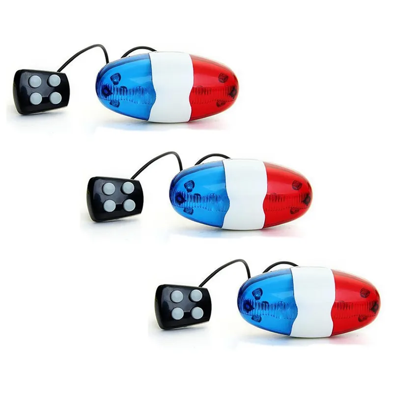 Bicycle Bell 6 Led 4 Tone Horn Led Light Electronic Siren Bells