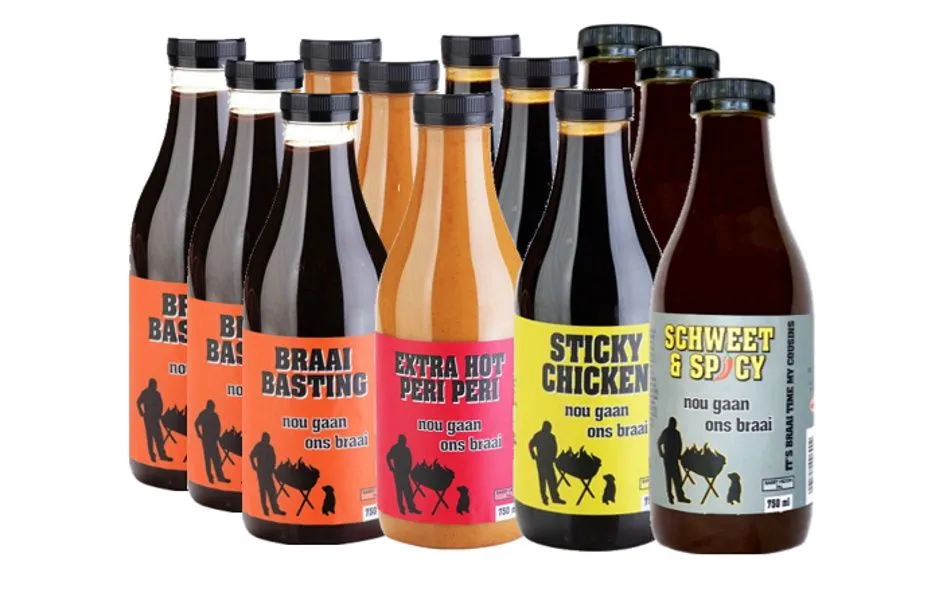 Nou Gaan Ons Braai 12 x 750ml Assorted Sauces