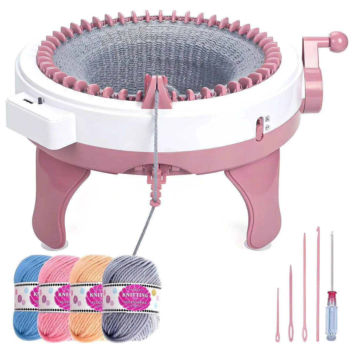 17PCS Knitting Machine 48 Needles Smart Weaving Round Loom DIY Row Counter