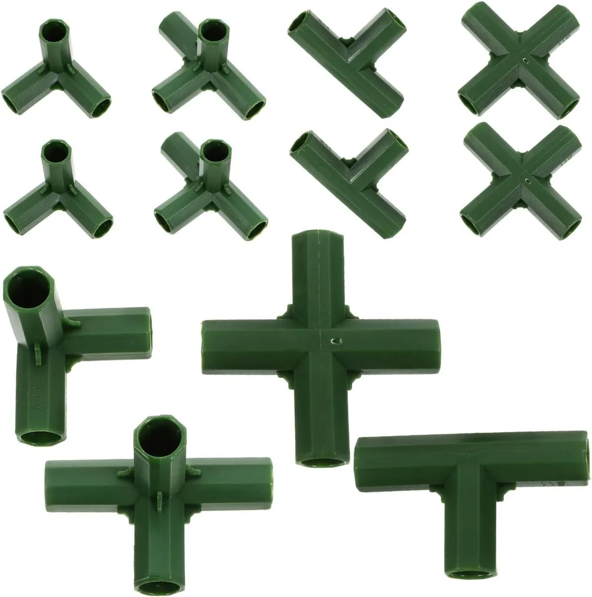 20pcs Greenhouse Fittings Elbow Tee Connectors for Easy Assembly of Tent