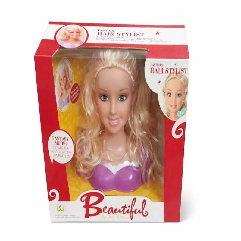 Hair Styling Doll Head Toy for Girls