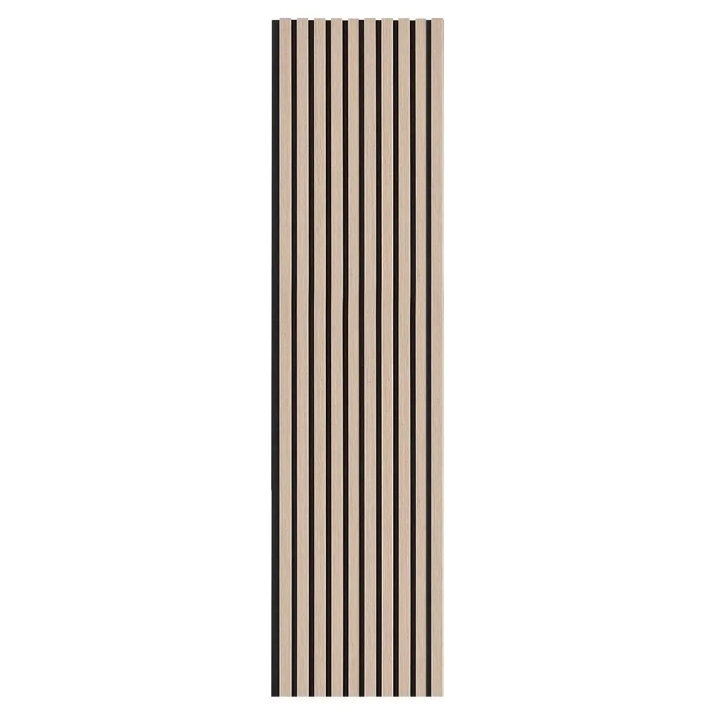 Chenshia Modern 3D Oak Wood Slat Wall Panel - DIY Acoustic Wall Art Décor - Oak