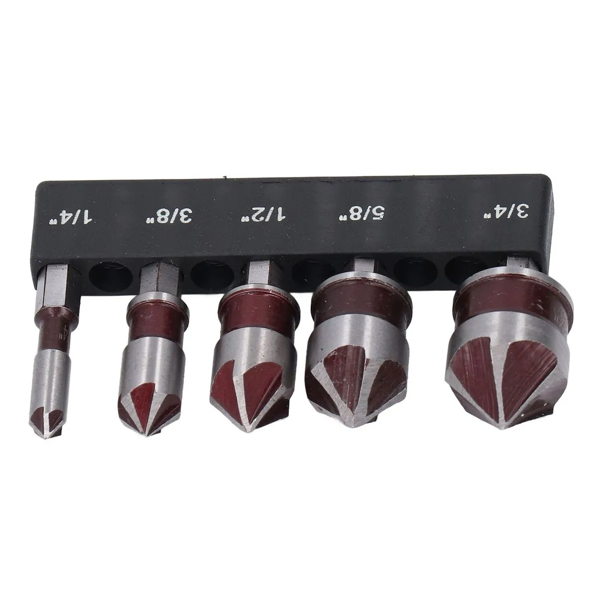 5 Flute Countersink Set Compatible with Wood Drills