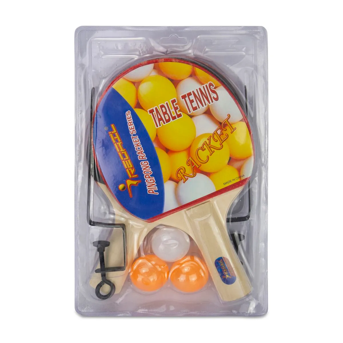 Table Tennis Bats With Net & Balls - Ping Pong Racket Series Set