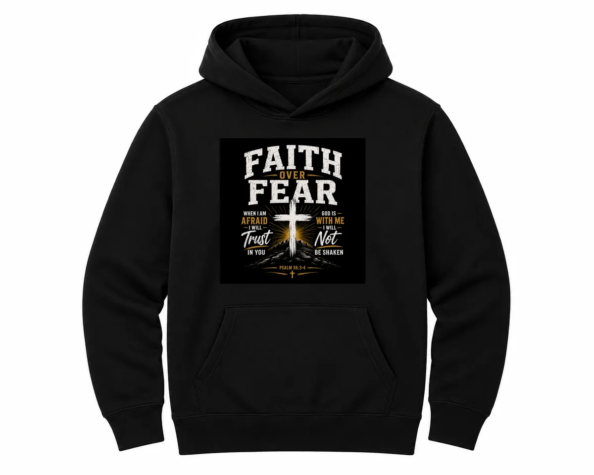 Faith Over Fear - Powerful Message Unisex Hoodie