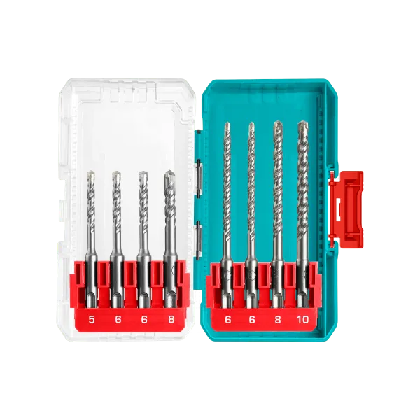 TOTAL - Hammer SDS Plus Drill Bit Set - 8 Pcs