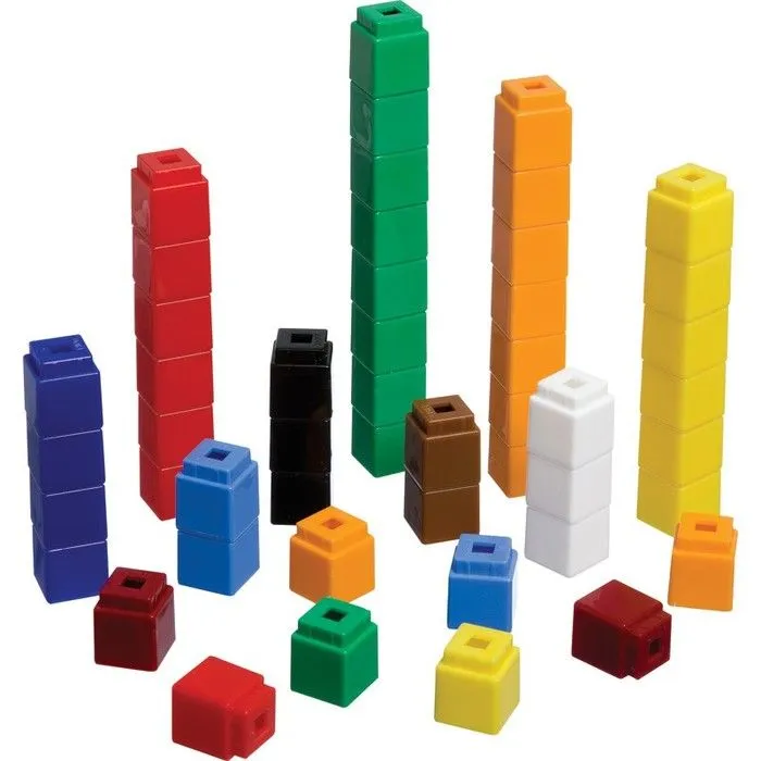 Stacking Counting Cubes - Educational Math Learning Blocks - 100 Pieces