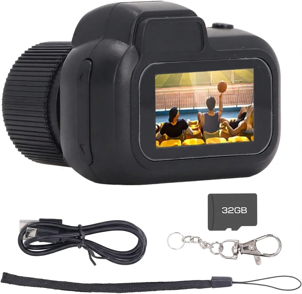 Koirerooy Mini digital camera kids gift CCD camera retro with 32GB SD