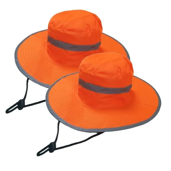 Reflective Cricket Hat - 2 Pack - Orange