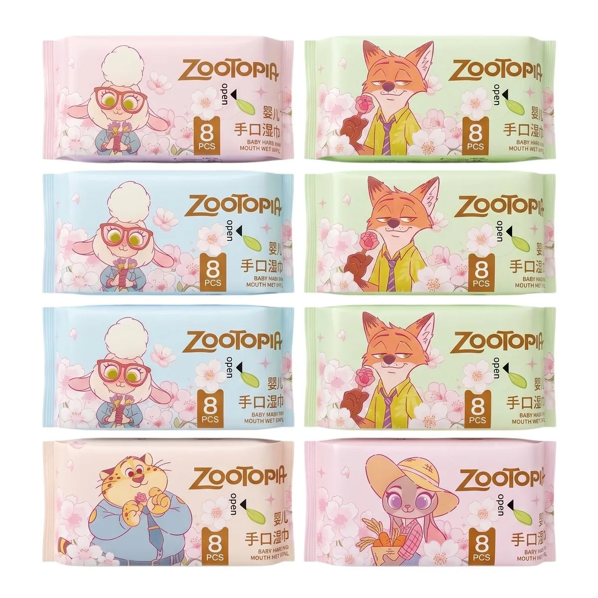 64 Pieces mini wet wipes for Both Kids and Adults Gift Pack