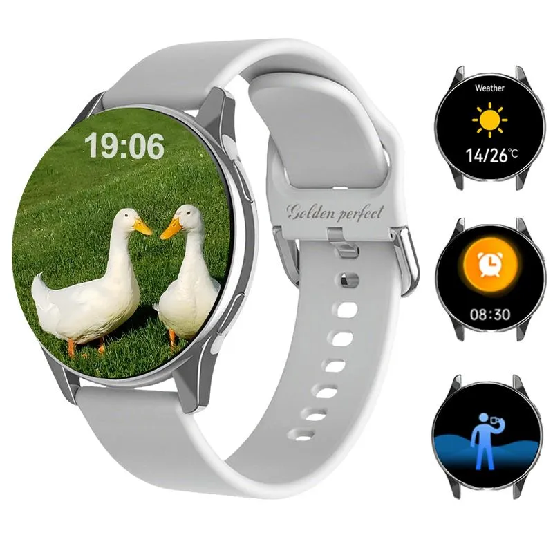Active Fitness Smartwatch - Golden Perfect Grey Unisex Sports Watch