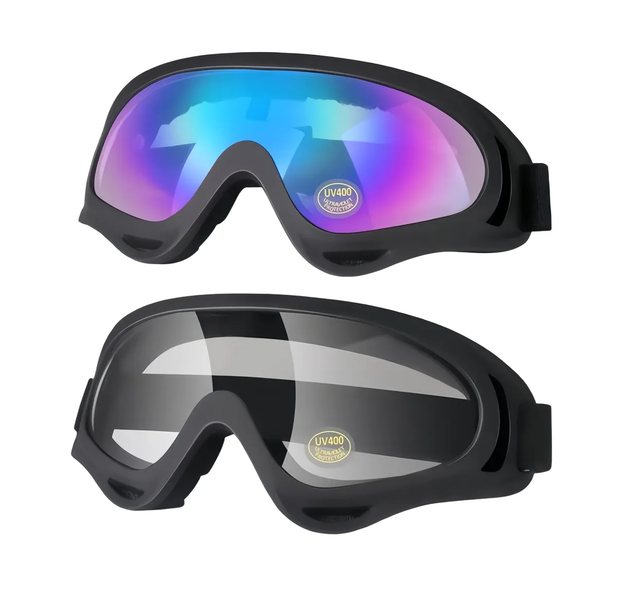 CaseMe 2 Pack Dirt Bike Goggles, Atv Motocross Ski Goggles For Adults Youth