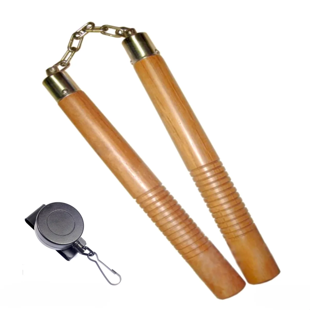 Expees - Nunchaku Gymnastic Stick Plus Flash Light - Brown