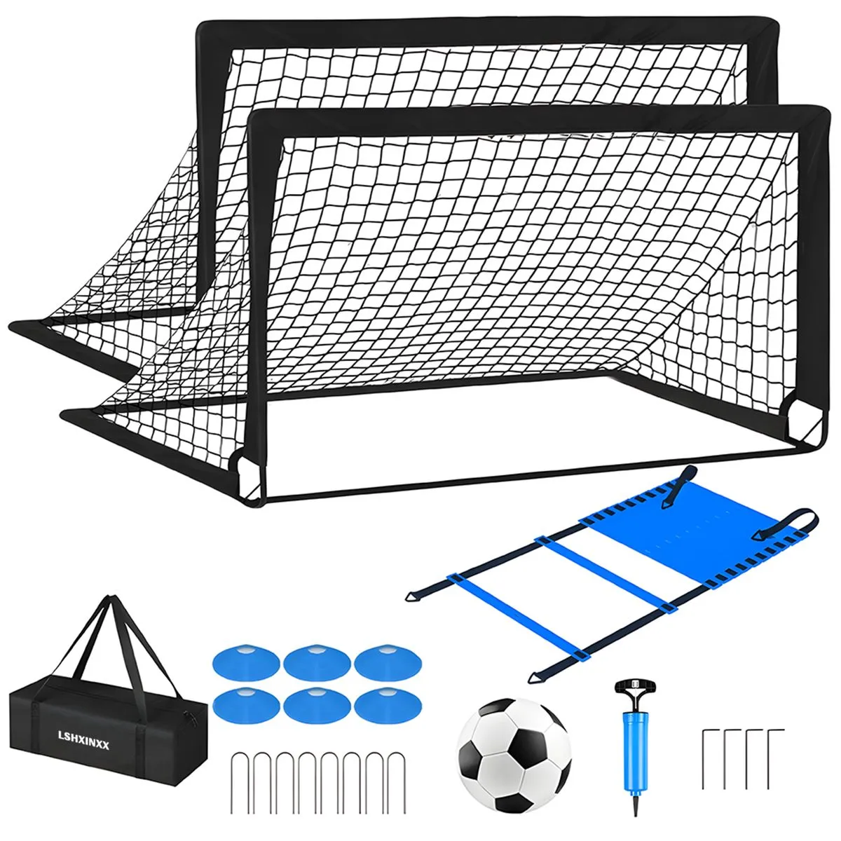 Soccer Goal Set , Kids Football Goals for Backyard Set of 2, 120x80 cm