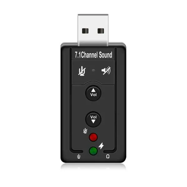 USB Stereo Audio Adapter External Sound Card