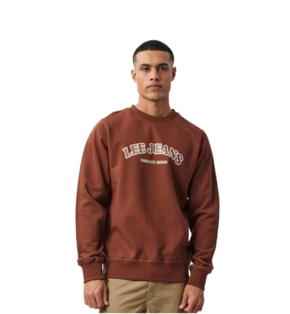 Lee Men's Kansas Crew Fleece in Ember Soil