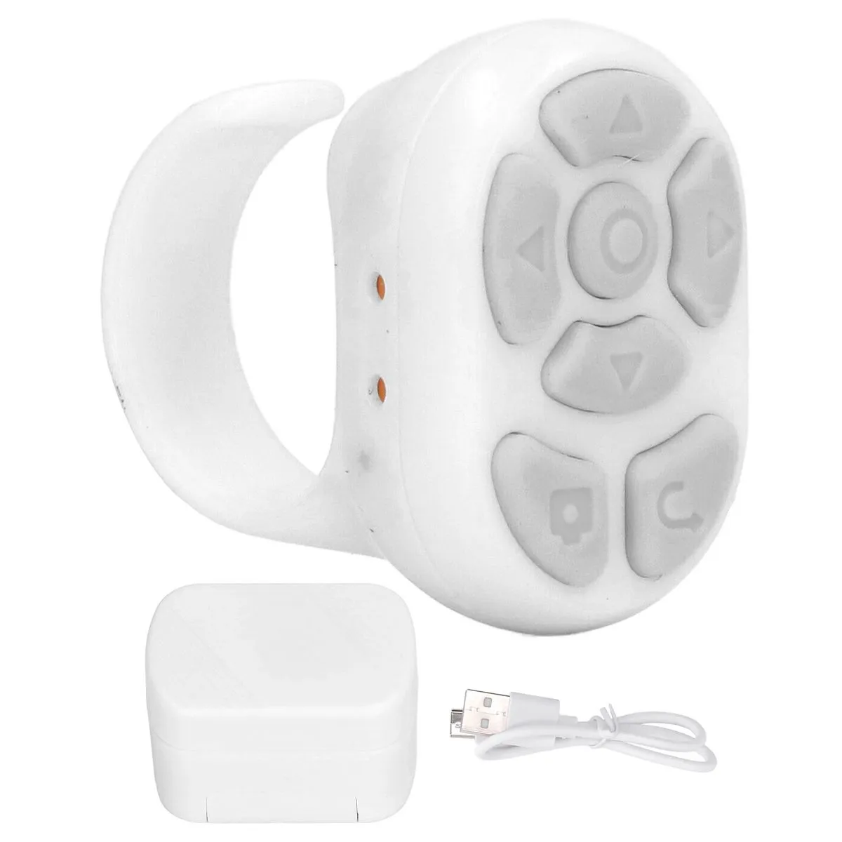 White Ring Remote for Selfies and eBook Reading Fashion Jewelry Stylish
