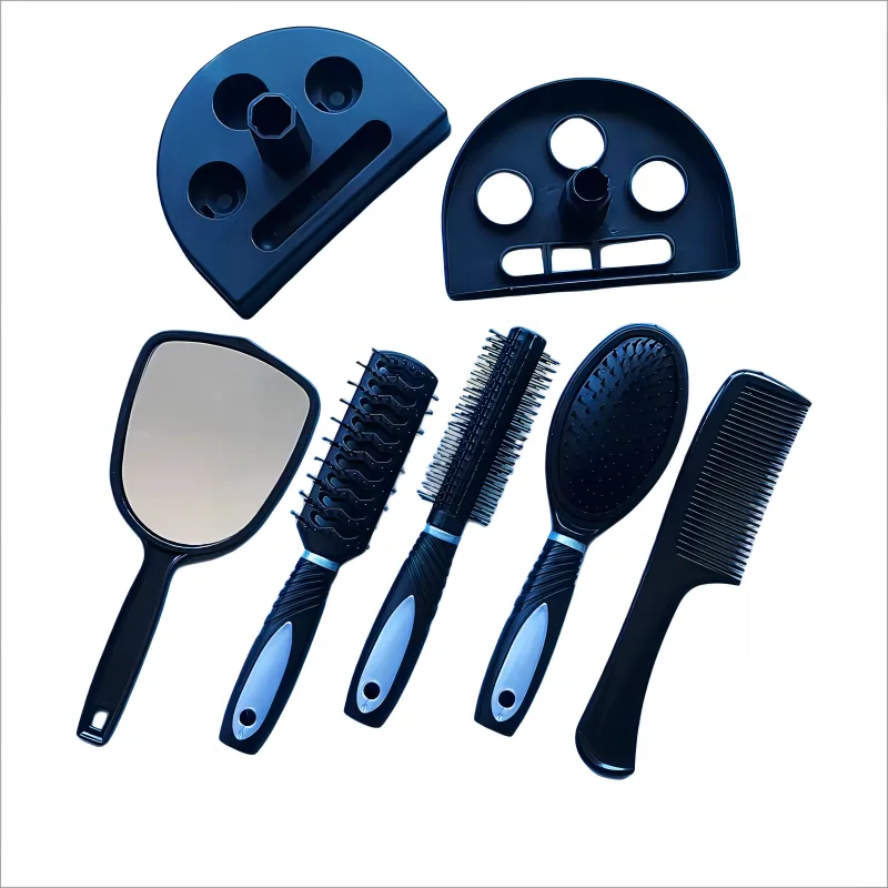 Mirror Comb 5-Piece Comb Tool Set - Blue