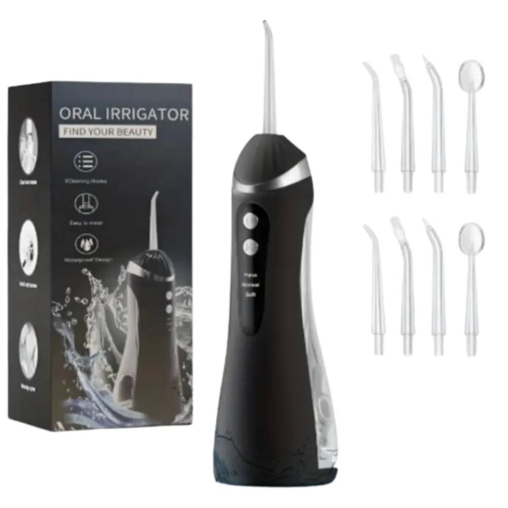 Water Flosser - Cordless Deep-Clean Stick (3 Modes, IP67 Waterproof) - Black