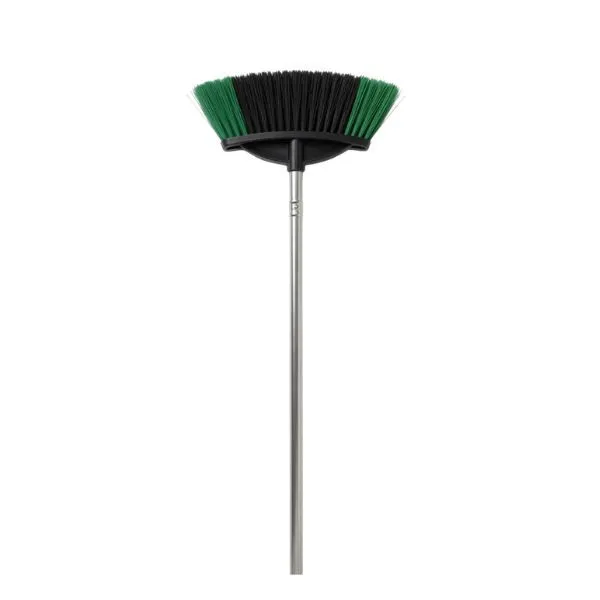 Long Handle Broom with Soft Bristles for Indoor & Outdoor Cleaning
