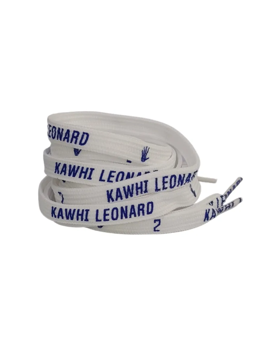 Flat Shoe Laces In Boxes - White Bule