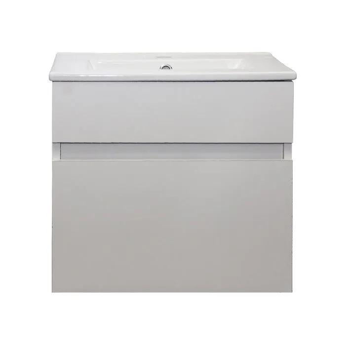 Denver Stylo Compact Floating Bathroom Vanity | 500 - Matt White
