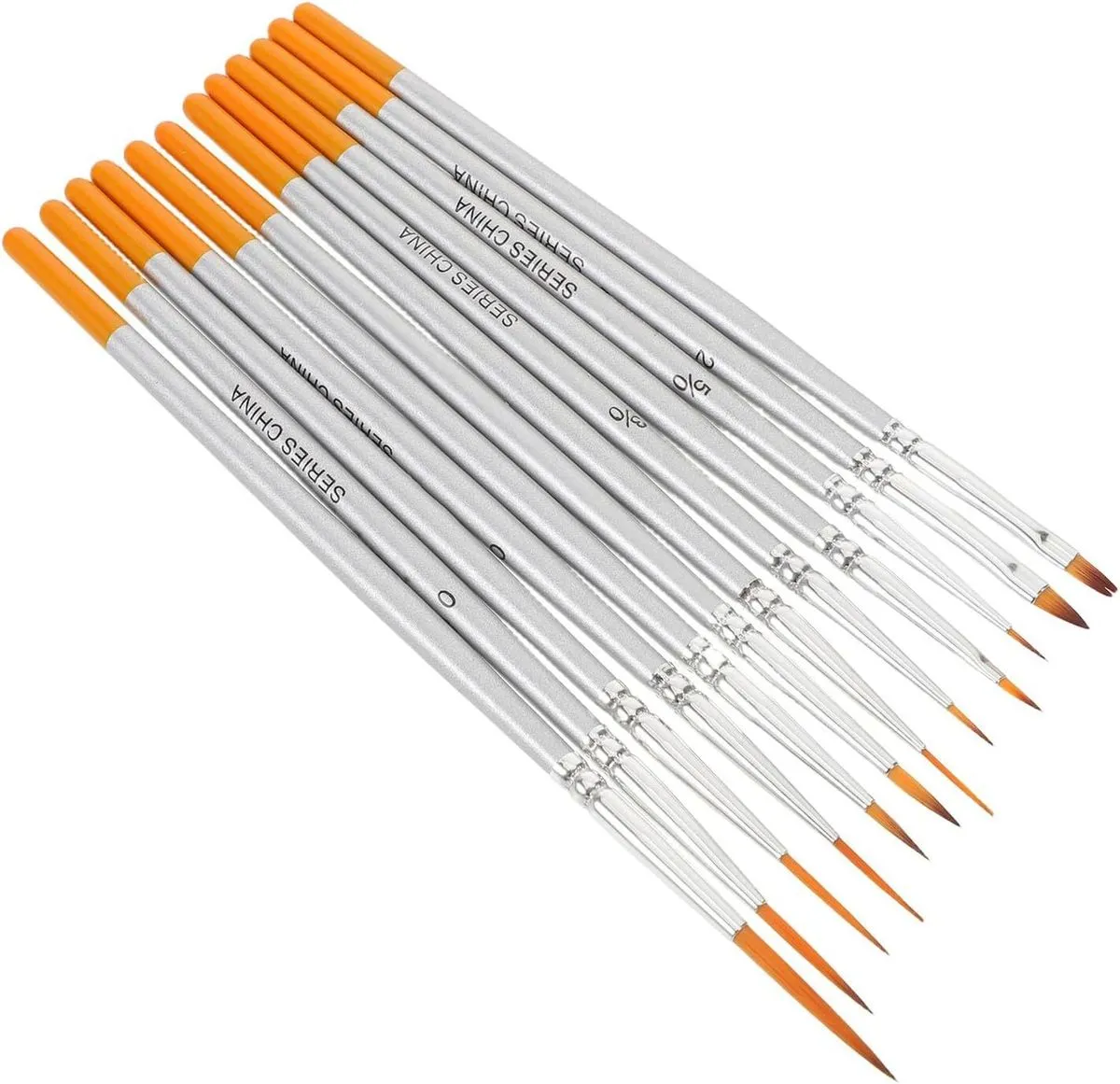 Artist Watercolor Brush Pen Set, Orange Fine Liner & Detail Paint Brushes