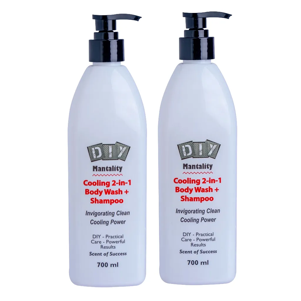 DIY Mantality Cooling 2-in-1 Body Wash & Shampoo 2 x 700ml