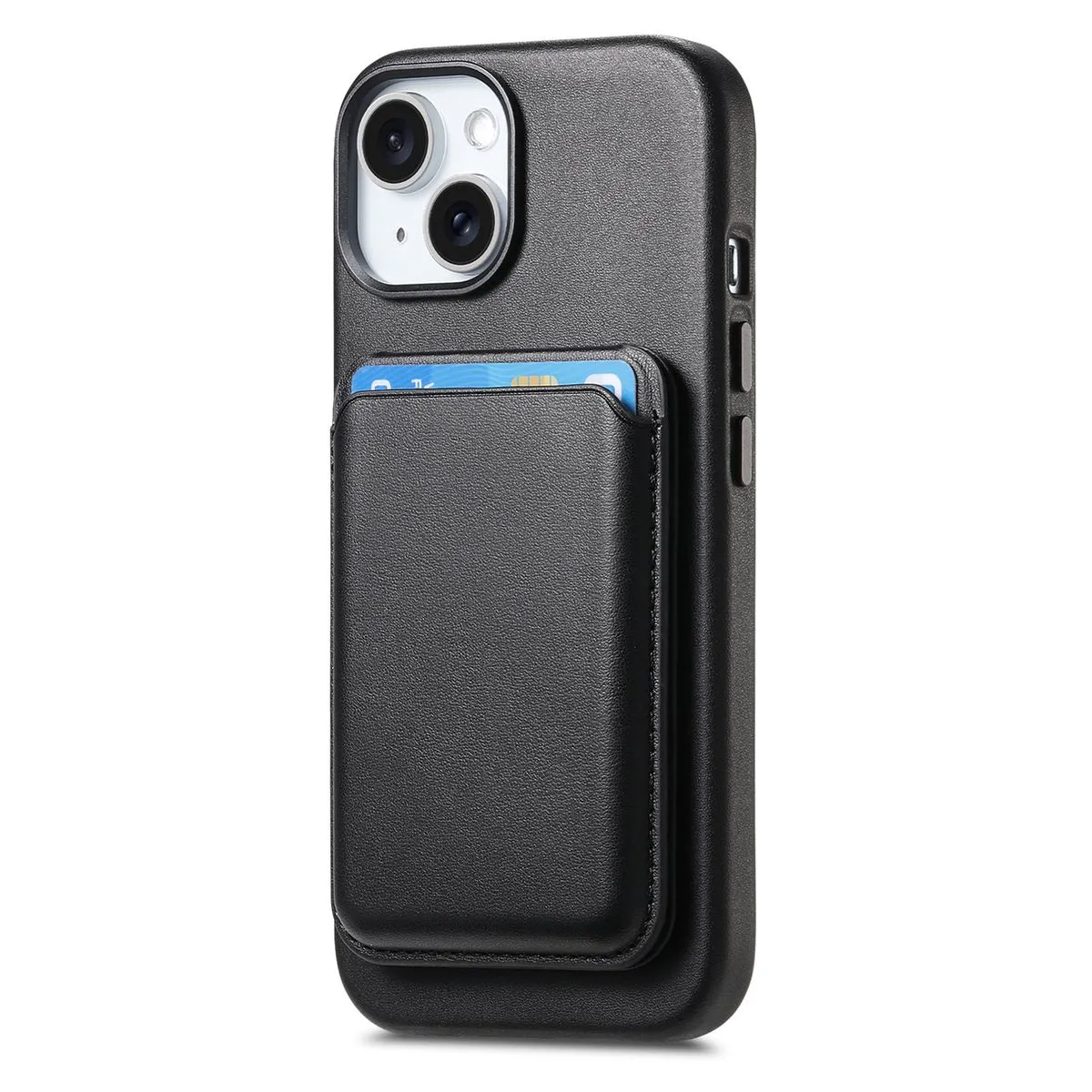Magsafe Magnetic Card Holder Phone Case Compatible with Apple 15 Plus - Black