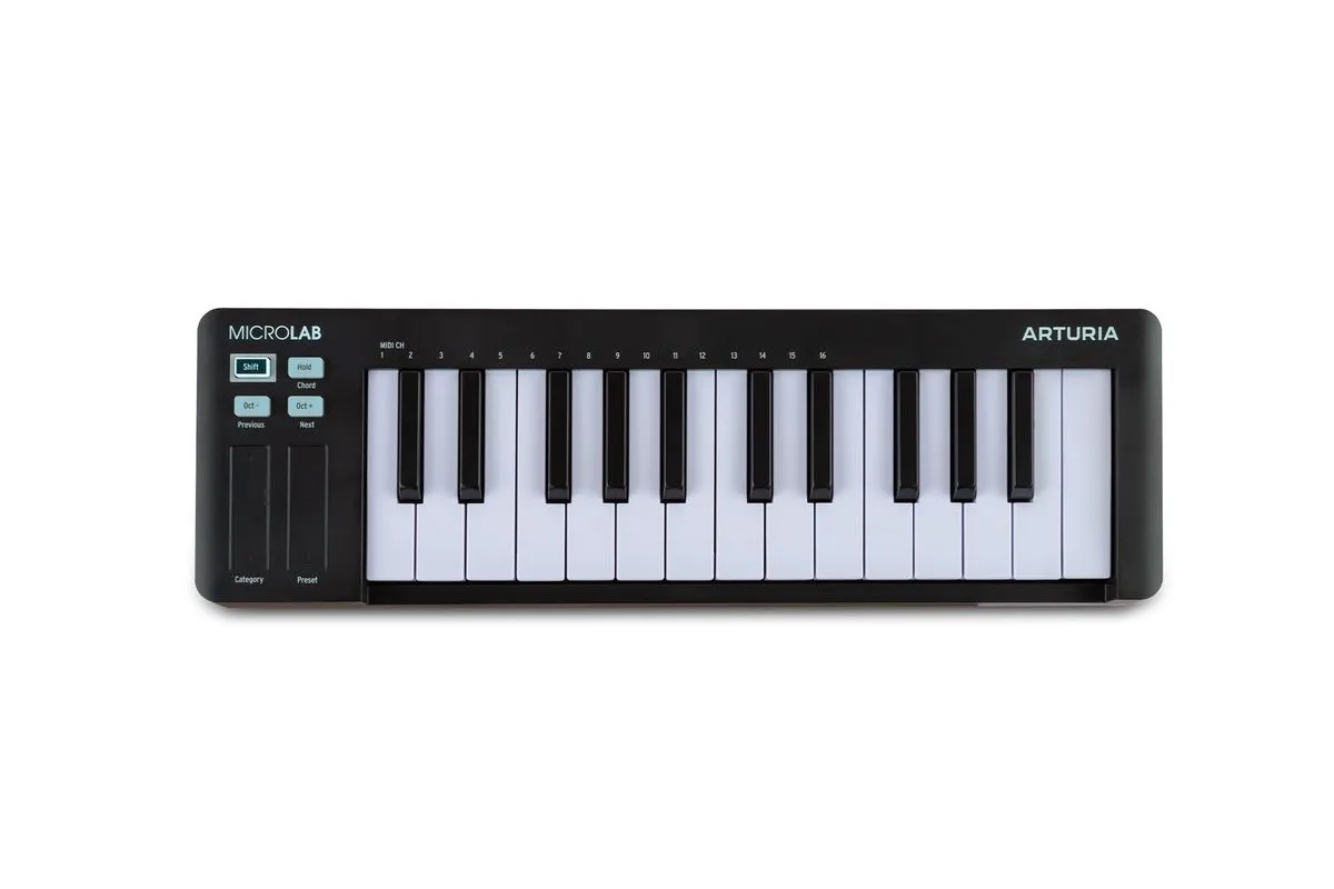 Arturia MicroLab mk3 25-key Keyboard Controller - White or Black - Black