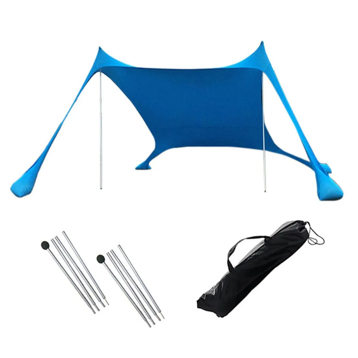 Beach Tent Sun Shelter shade parasol tent portable family tent outdoors - Blue
